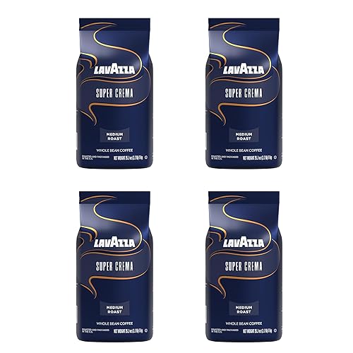 Lavazza Super Crema - Mezcla de café en grano entero tostado expreso medio bolsa de 22 libras paquete de 4 disponible en Yaxa Colombia