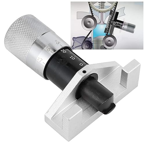 Miniatura 3 de Prueba de tensión de la correa dentada, calibre de tensión de la correa de acero al carbono ajustable con 1 medidor de tensión de correa para anchos