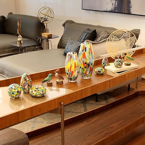 Miniatura 3 de Cá d'Oro Gran bola de vidrio pisapapeles multicolor confeti soplado a mano estilo Murano Art Glass