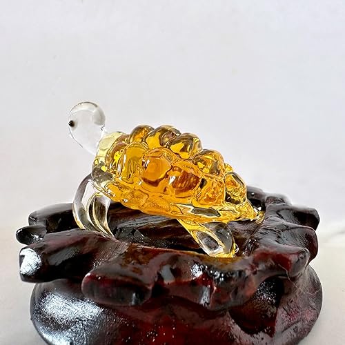 Miniatura 4 de Figura de tortuga marina de vidrio soplado a mano hecha a mano de cristal lindo animal artesanal pecera con adornos en miniatura, decoración del