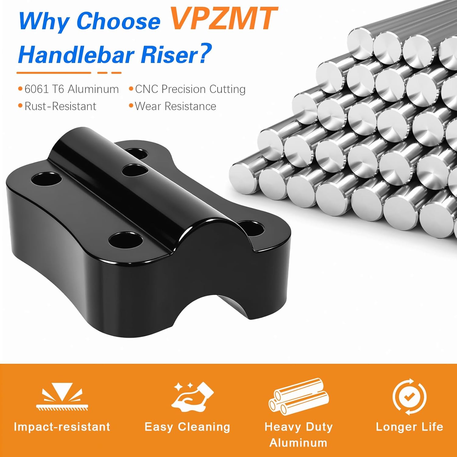 1.25'' Handlebar Risers kit for Can Am Spyder F3/ F3-L/ F3-S/ F3-T All Years, RT/RT Limited with Stock Bars 2020-2025 Models, CNC Cutting Aluminum Material