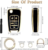 Vista 2 de Vrasly Compatible con funda para llavero Chevy con cordón para llavero