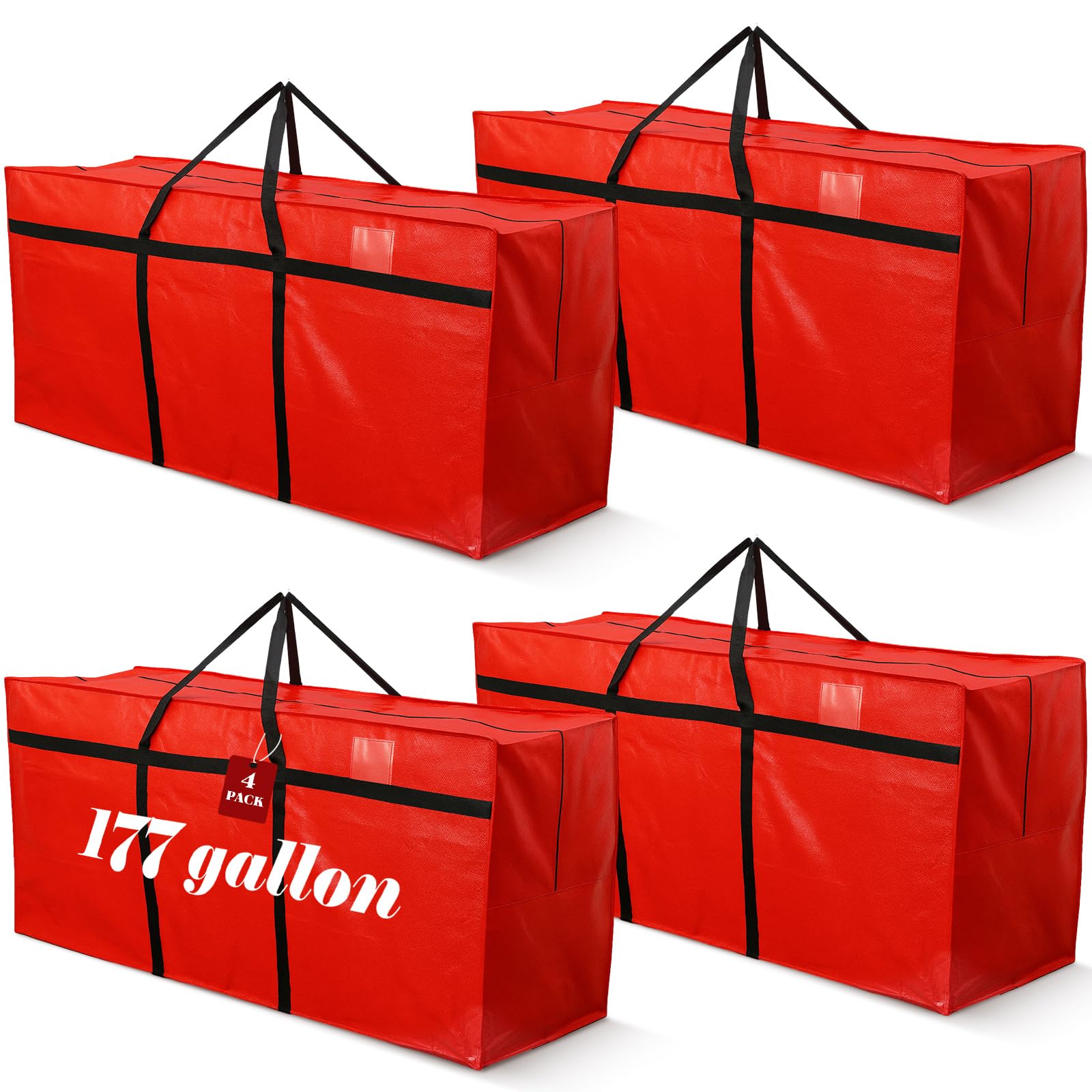 Windyun 4 Pcs 177 Gallon Extra Large Moving Bags XXL Heavy Duty Storage Bag