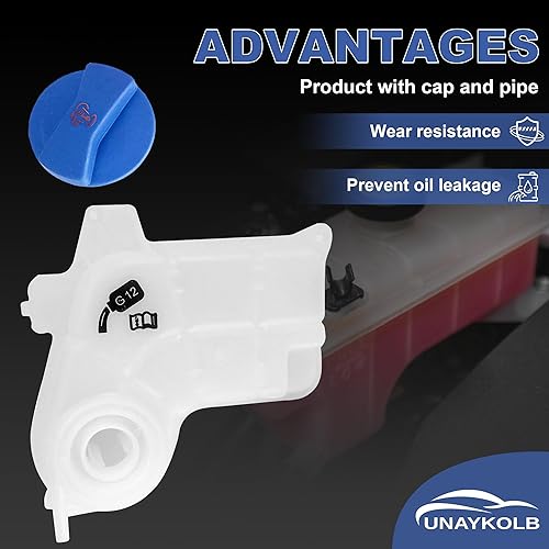 Miniatura 6 de Tanque de expansión de recuperación de refrigerante del motor con tapa para Audi A4 Avant 2004-2005 para Audi A4 2002-2005 Base para Audi A4 Cabrio