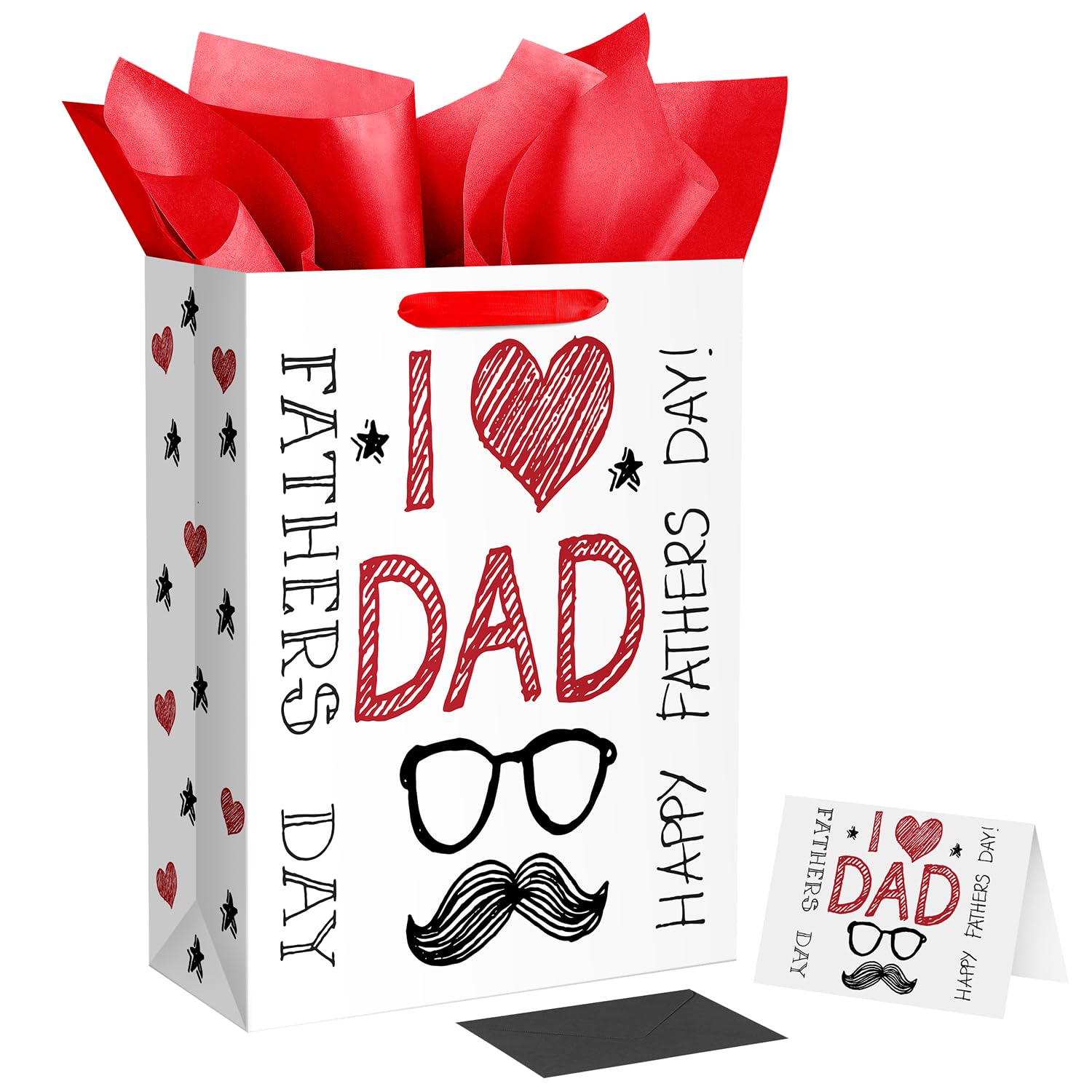 XiaosRen 15.7" Happy Father's Day Bag - gift wrapping supplies | Mubboo
