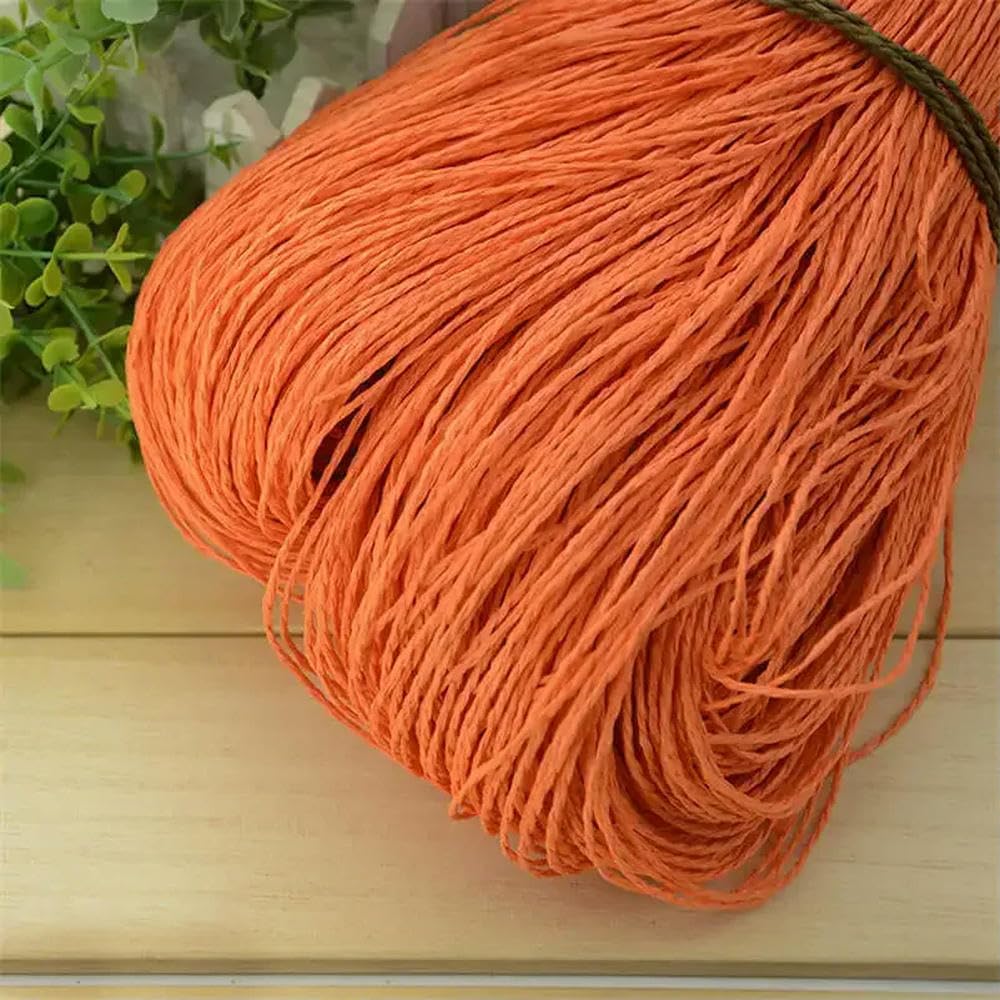 VIXDA Diy Knitting Natural Raffia Yarn 500g Crochet Hat Bag Purse Raffia Straw Yarn Organic Raffia Thread Summer Yarn