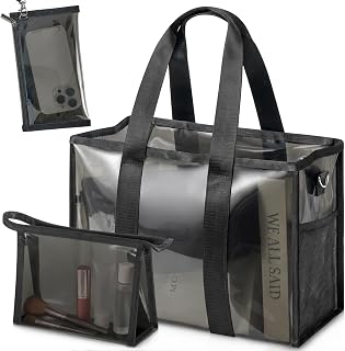 3-Piece Iridescent Beach Bag Set for Women, Large PVC Pool Bag Set