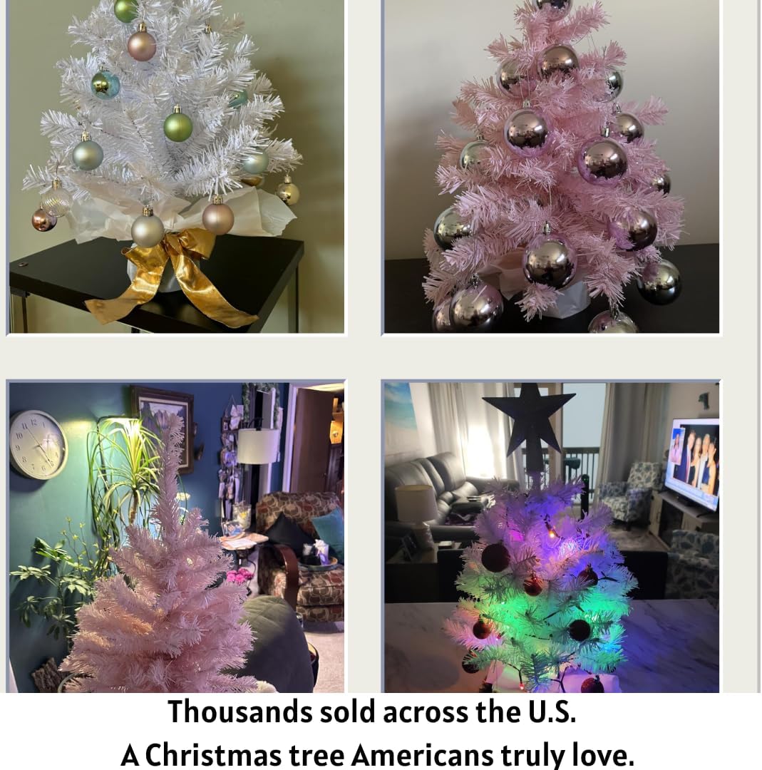 Small Artificial Christmas Tree, 2FT Mini Tabletop Artificial Xmas Tree with Fabric Bag Base for Holiday Décor, Festive Decorations for Home, Office, Mantel, Party, Gift-Green