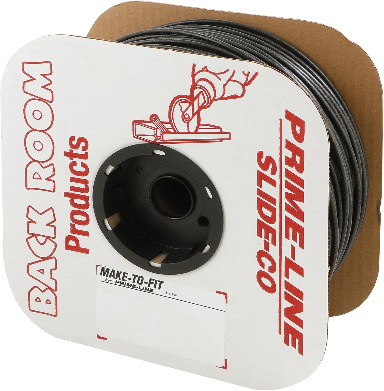 Prime-Line P 8129 Screen Retainer Spline, 0.200 In., Foam, Black, 500 ft. (1 Roll)