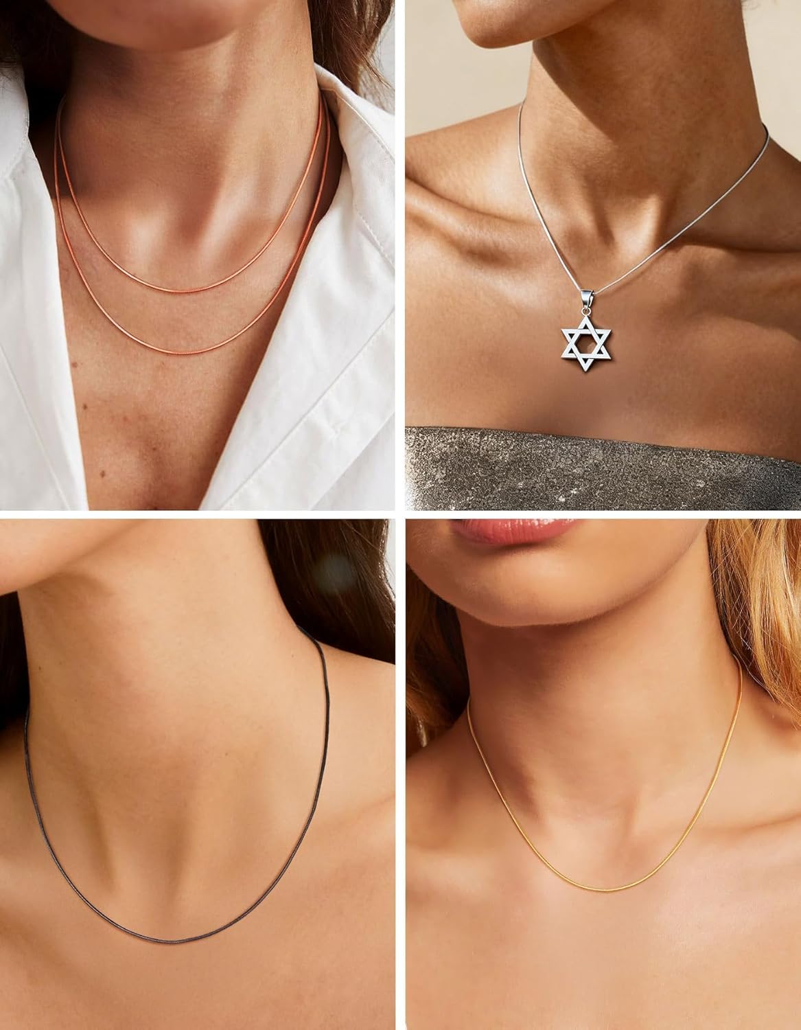 ChainsHouse Snake Chain Necklace for Women 1.2mm, 14-30" Adjustable with 5cm Extender for Pendants Lockets, Rose Gold/Stainless Steel/Black/14K Gold Hypoallergenic Dainty Jewelry Gift - Image 7