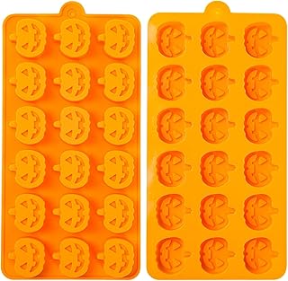 Crethink 1 moule en silicone pour chocolat d'Halloween en forme de citrouille pour chocolat, muffin, gaufrette, gâteau, pudding, bonbons, gelée, glaçons, mini savon, etc