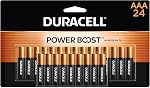 Duracell Coppertop AAA Batteries with Power Boost Ingredients, Triple A Batteries, 24 Count (Pack of 1) for Household and Office Devices, Alkaline AAA Battery