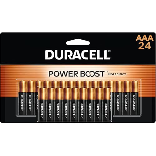 Duracell Coppertop AAA Batteries with Power Boost Ingredients, 24 Count Pack Triple A Battery with Long-Lasting Power, Alkaline AAA Battery for Household and Office Devices