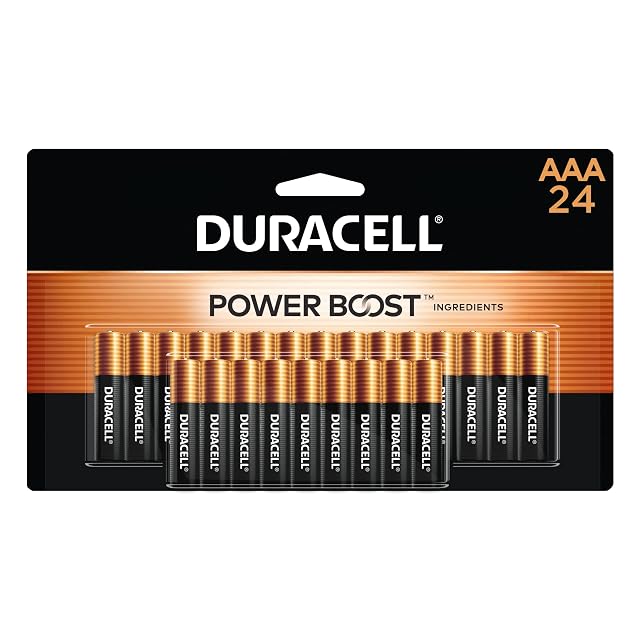 Duracell Coppertop AAA Batteries with Power Boost Ingredients 24 Count Pack Triple A Battery with Long-Lasting Power Alkaline