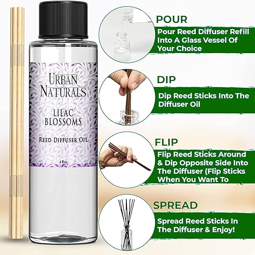 Miniatura 249 de Urban Naturals Reed Diffuser Oil Refill Ocean Mist Sea Salt with Salt Spray, Violet Leaf, Sea Grass, Driftwood 8 oz + Free Reed Sticks, Made in The