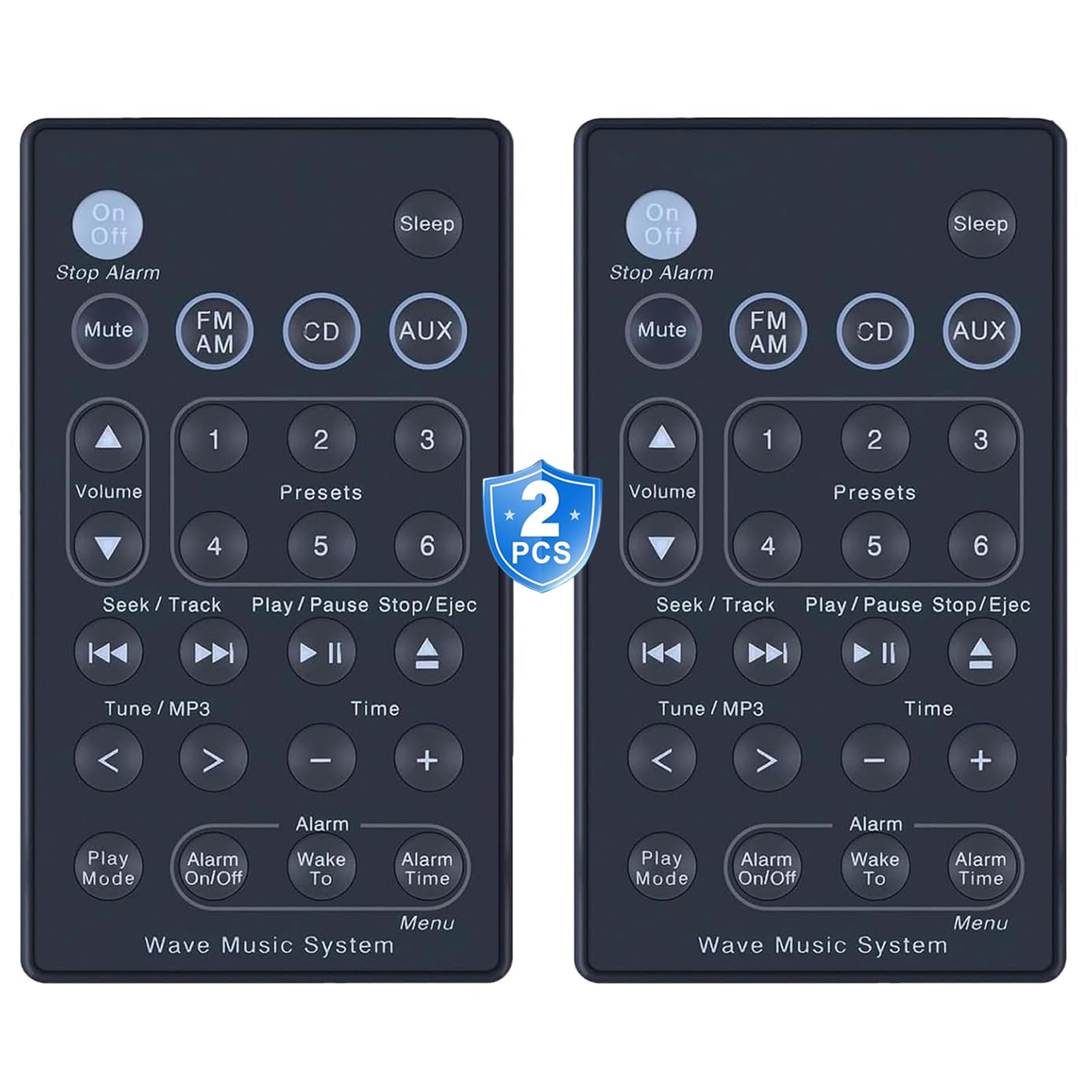 [Pack of 2] Replacement Remote Control for Bose Wave Radio Remote