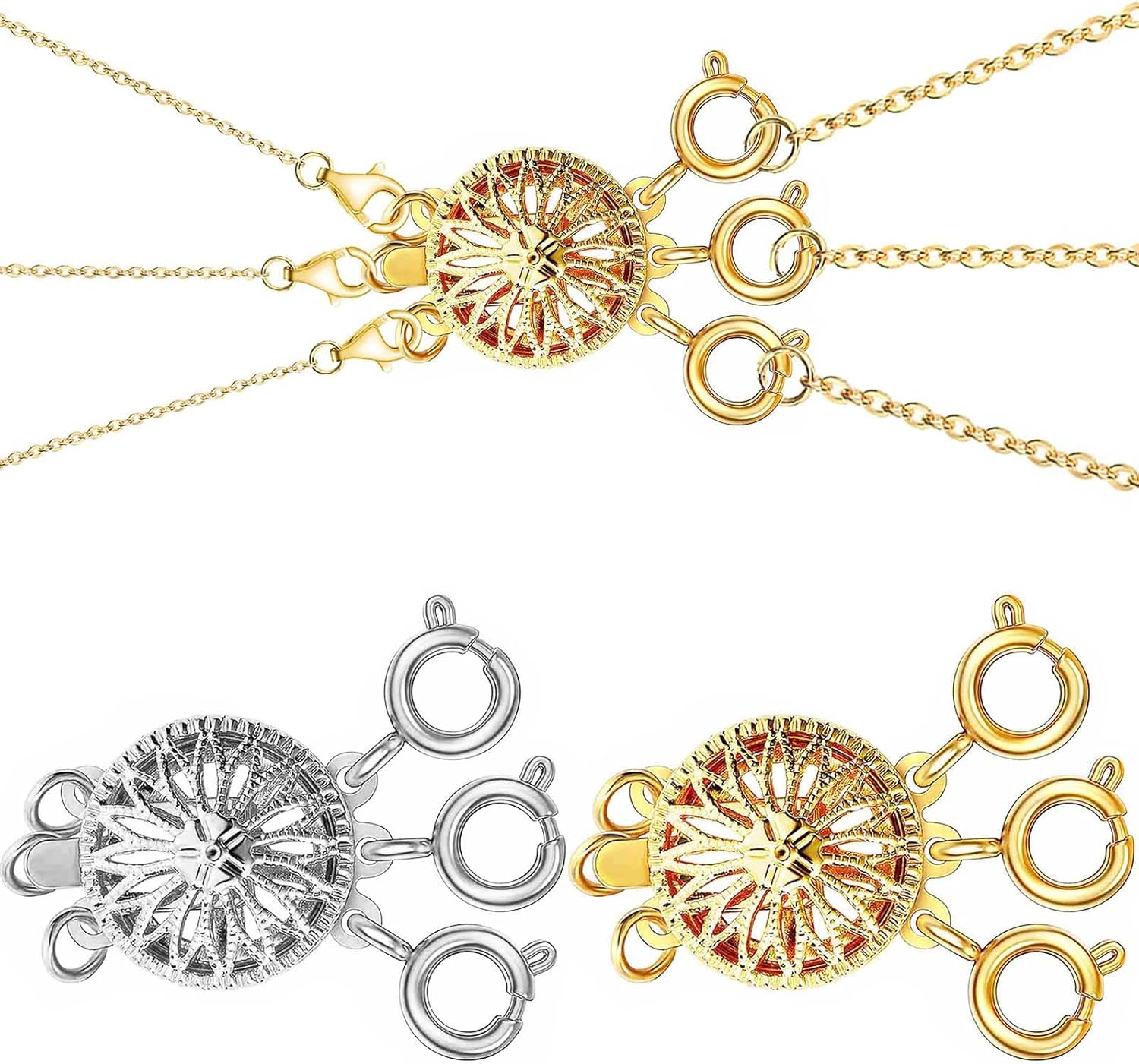 Dailyacc Layered Necklace Clasp for Women Slide Jewelry