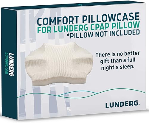 Lunderg Funda de almohada de repuesto cómoda para nuestra almohada CPAP  Tela de confort premium  Almohada no incluida