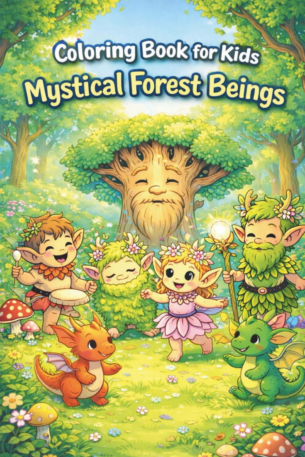Coloring Book for Kids – Mystical Forest Beings (Coloring Frequencies)