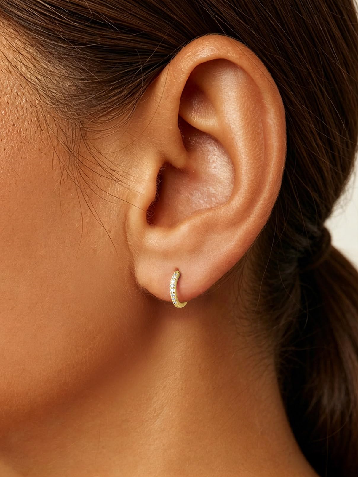 FaithHeart Damen Ohrringe Silber 925 Creolen Mädchen Ohrstecker Zirkonia Helix Piercings 6MM/8MM/10MM/12MM Piercing Ohr Hängeohrringe Ohrschmuck für Geburtstag