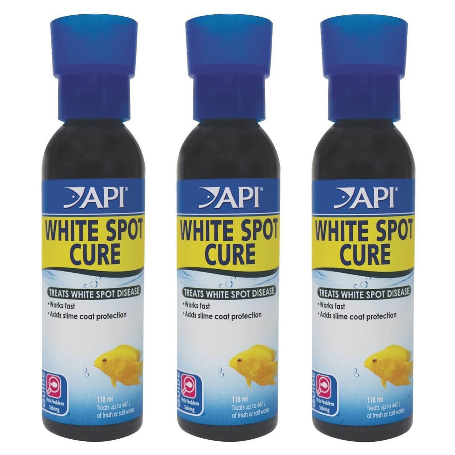 API White Spot Cure Freshwater and Saltwater Fish Medication, 118 ml - Packaging May Vary (pack of 3)