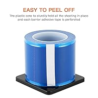 Vista 6 de Annhua Película de barrera dental para tatuaje, envoltura de plástico azul con caja dispensadora, hojas perforadas de 4 x 6 pulgadas, cinta adhesiva