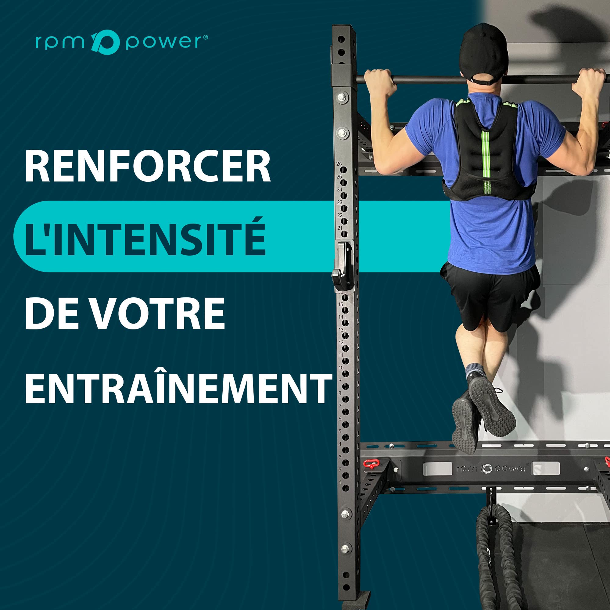 Gilet lesté de musculation confortable avec poids réglables - 3 modèles