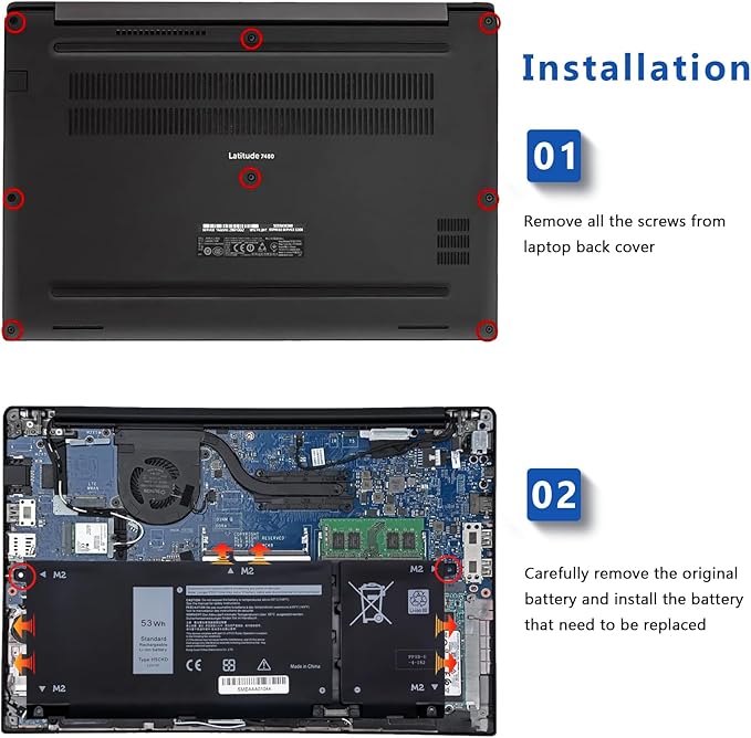 Batería DJW H5CKD para Laptop Dell - Ion de litio - 53 Wh miniatura 6