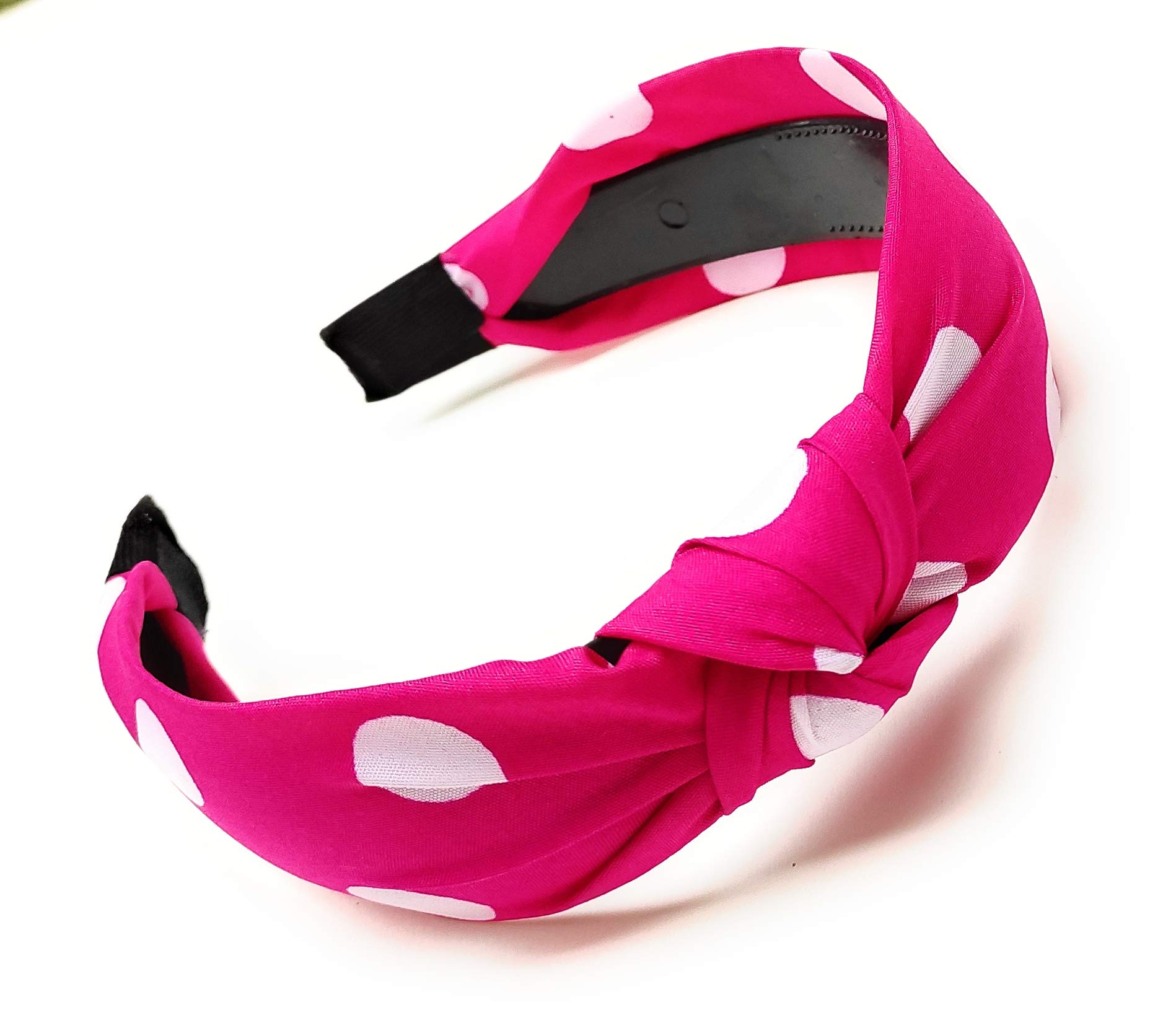 MOOLYAVAAN Products Stylish Cross knot Hairbands With Cloth Wrapped Headwear Styling Hair Accessories Washing Face Spa Mask Shower for Girls/Kids and Women (Pack of 1) (Pink)-image-35
