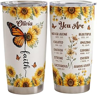 You Are Beauty Personalized Stainless Steel Tumbler, Custom Insulated Travel Mug For Women, Inspirational Daily Affirmation Coffee Cup