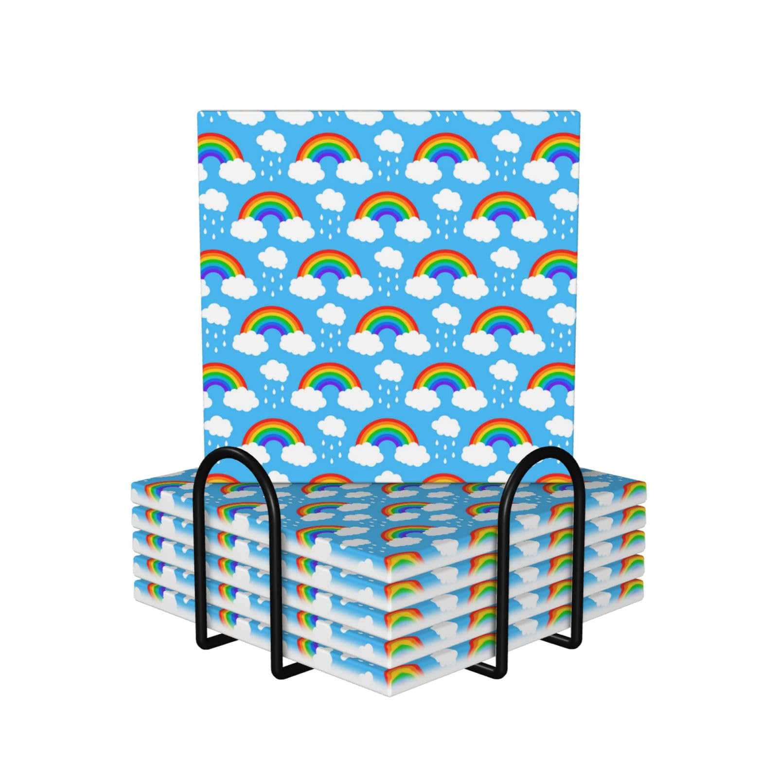 Dessous de verre en céramique absorbant lot de 6 pour table basse et cuisine