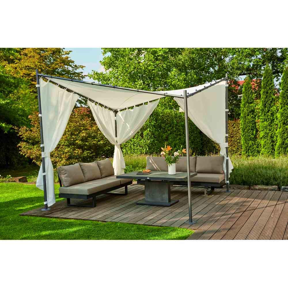 Siena Garden J05233 - Lot de 2 parois latérales pour pavillon Berlino - 3 x 3 m - en Polyester - Blanc - 160 g