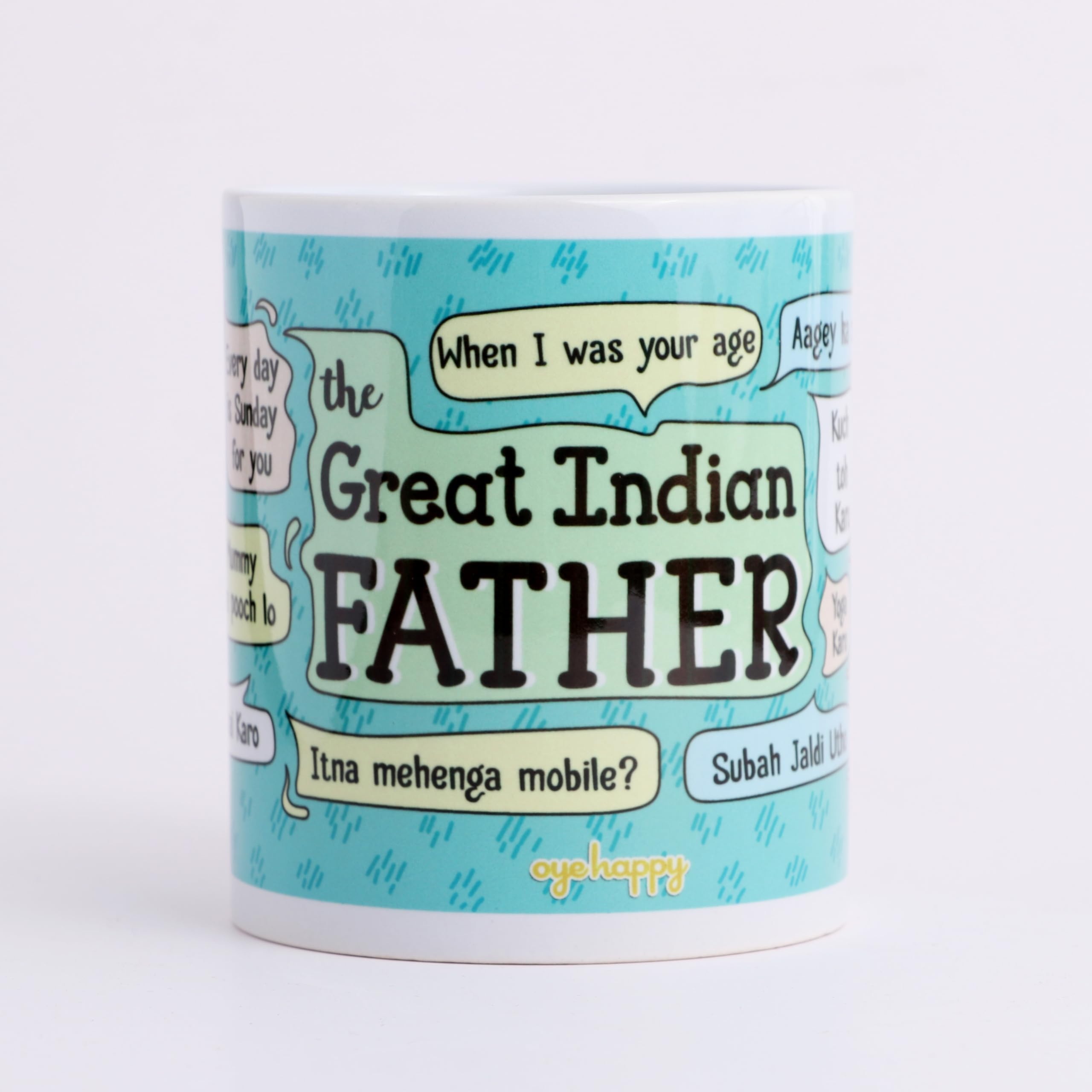 Oye Happy - Mugs for Dad - Gift for Dad (Great Indian Father Mug) - Gift for Dad Suitable for Any Occassion