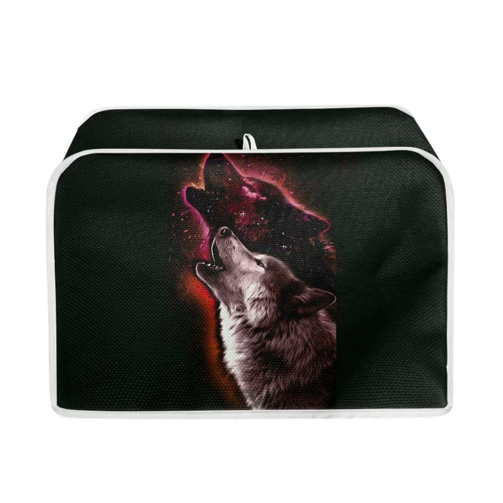 Xoenoiee Toaster Cover 4 Slice Wide Slot Toaster Dust Covers Oven Cover Wolf Kitchen Small Appliance Cover with Top Handle Home Decor, M