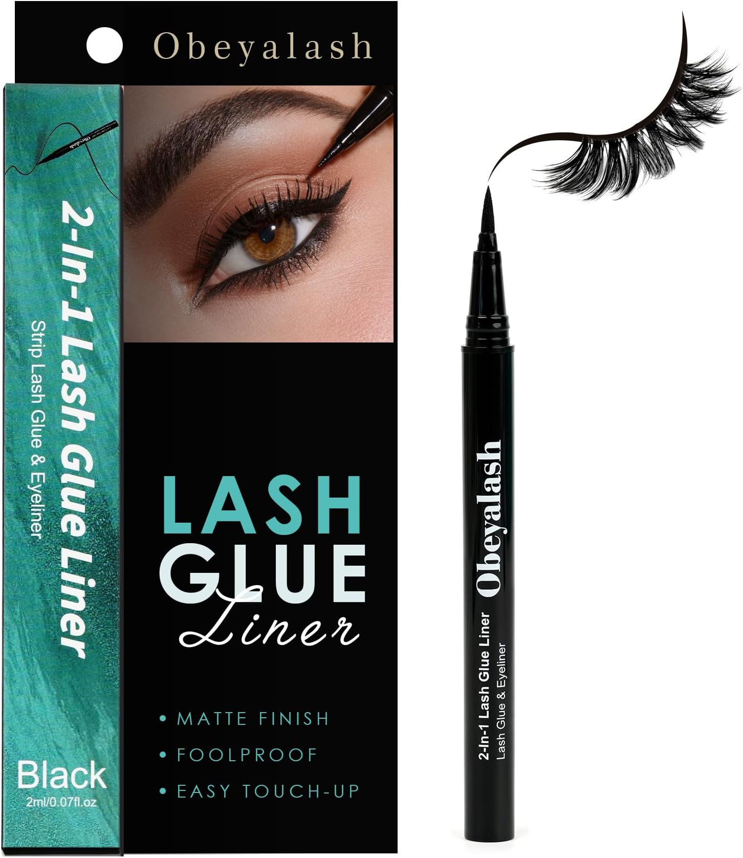 Obeyalash Lash Glue Pen for Strip Lashes 3S Fast Drying-Quick-2ml/0.07fl.Oz