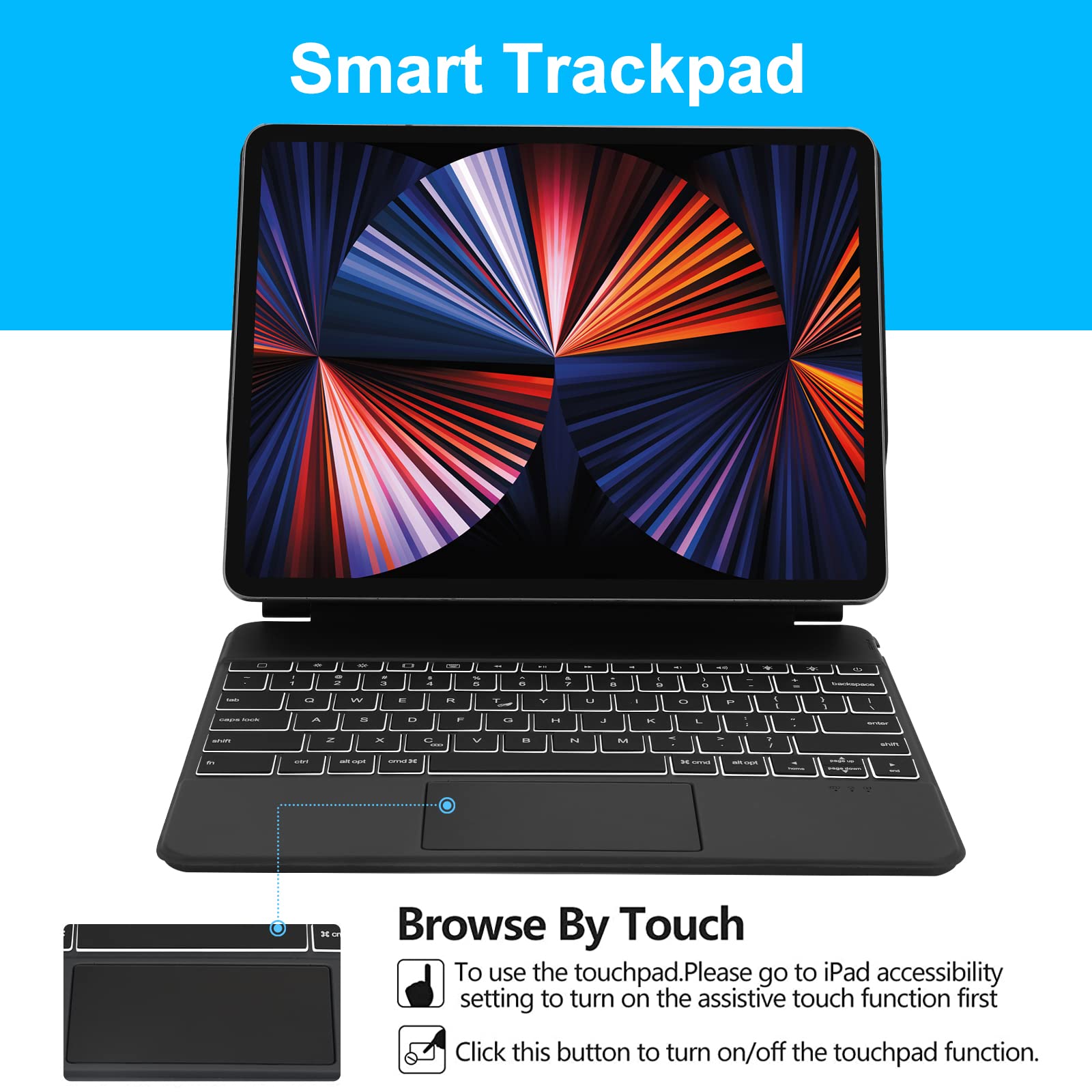 Magic Keyboard for iPad Pro 12.9 inch (5th/2022, 4th/2020, 3rd