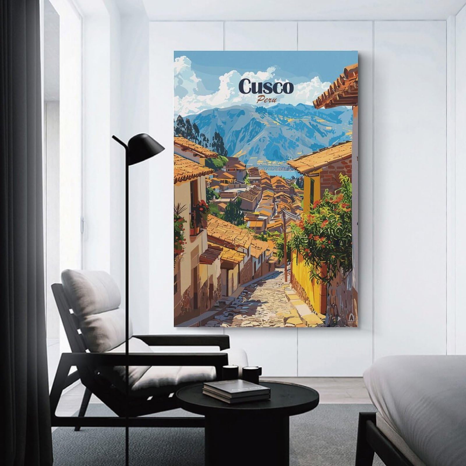 Junmoney Cusco, Peru Cityscape Wall Art Print, 20x30inch(50x75cm), for Office, Study Or Home Workspace, Decorative Artwork for Productive Spaces
