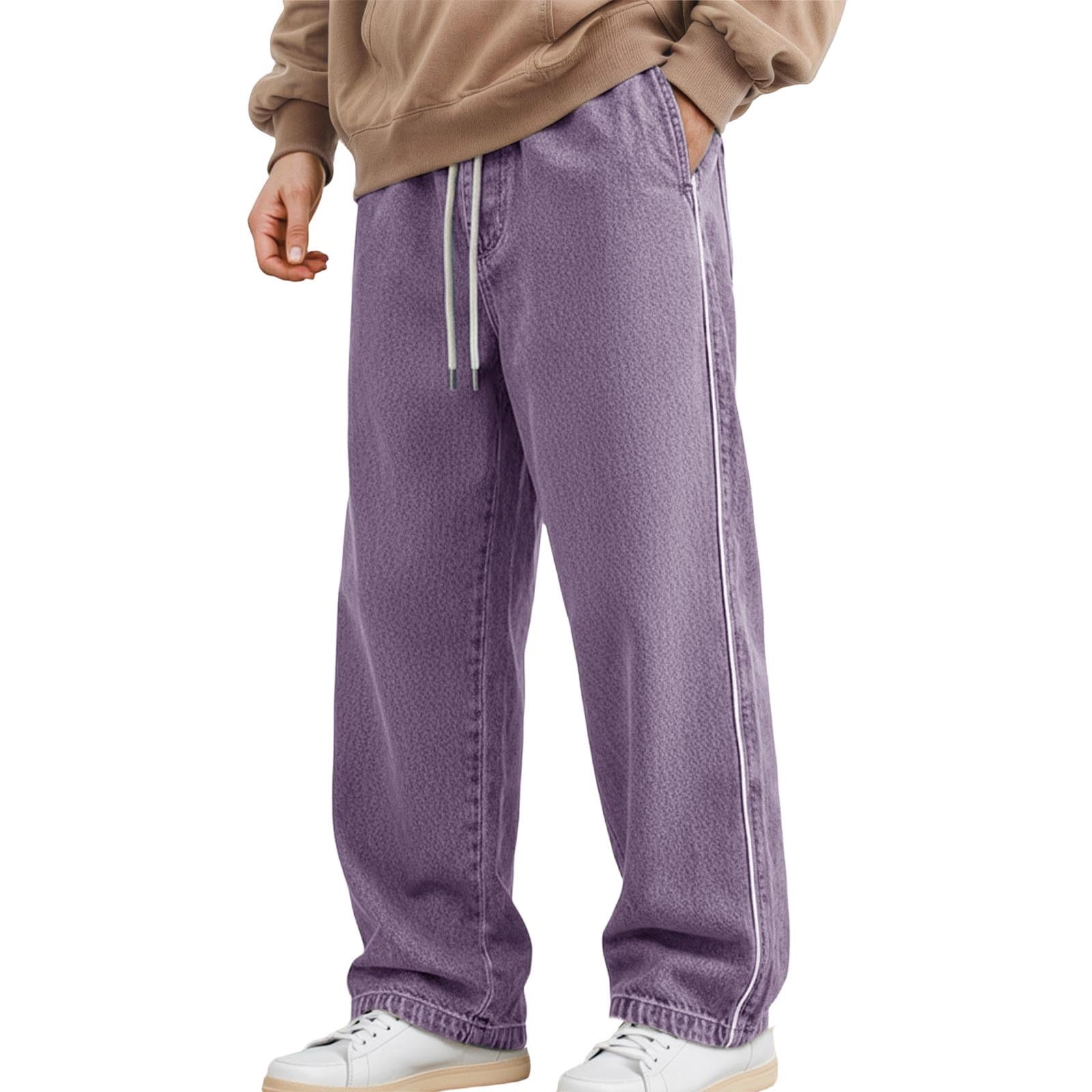 Pantalon décontracté délavé à coupe ample et style uni minimaliste - 5