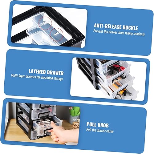 Miniatura 7 de Cabilock Organizador de cajones de escritorio de plástico Cajones de almacenamiento para organizar el organizador de escritorio de escritorio