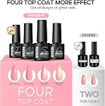 PEACECOLOR 53Pcs Gel Nail Polish Kit with U V Light and Drill 35 Colors Gel Polish Set 5Pcs Glossy/Matte/Glitter Top Base Coat Manicure Tools Nail Kit Gifts for Women DIY Home Salon