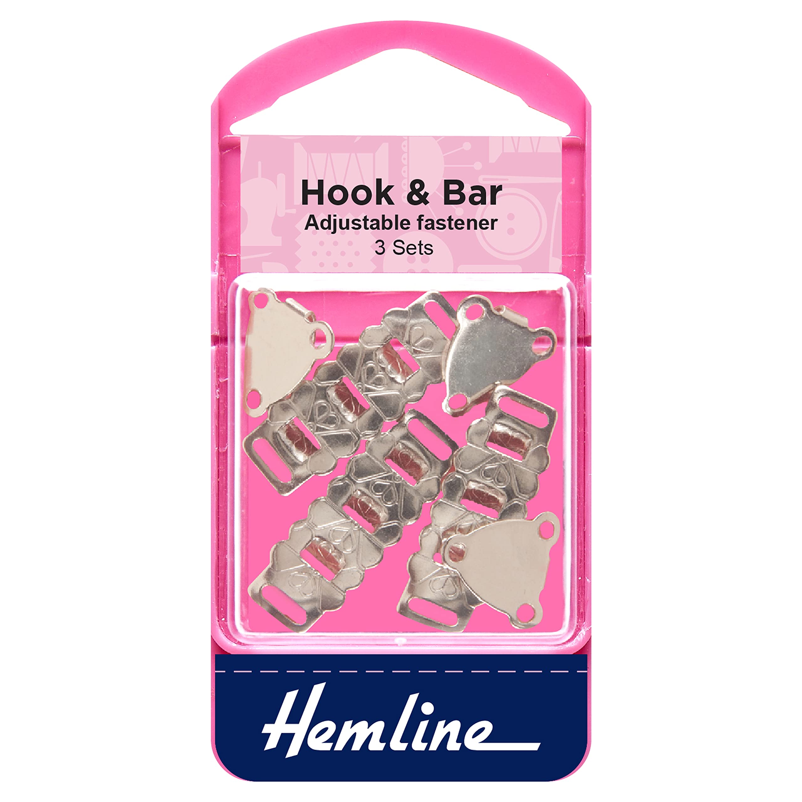 Hemline Silver Hook And Bar Adjustable: Nickel
