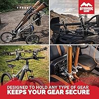 Vista 6 de Soporte de montaje para pistola con abrazadera para ATV con correas de goma para UTV Bicicletas Carritos Barcos. Sostiene arcos/hachas/palas/rifles