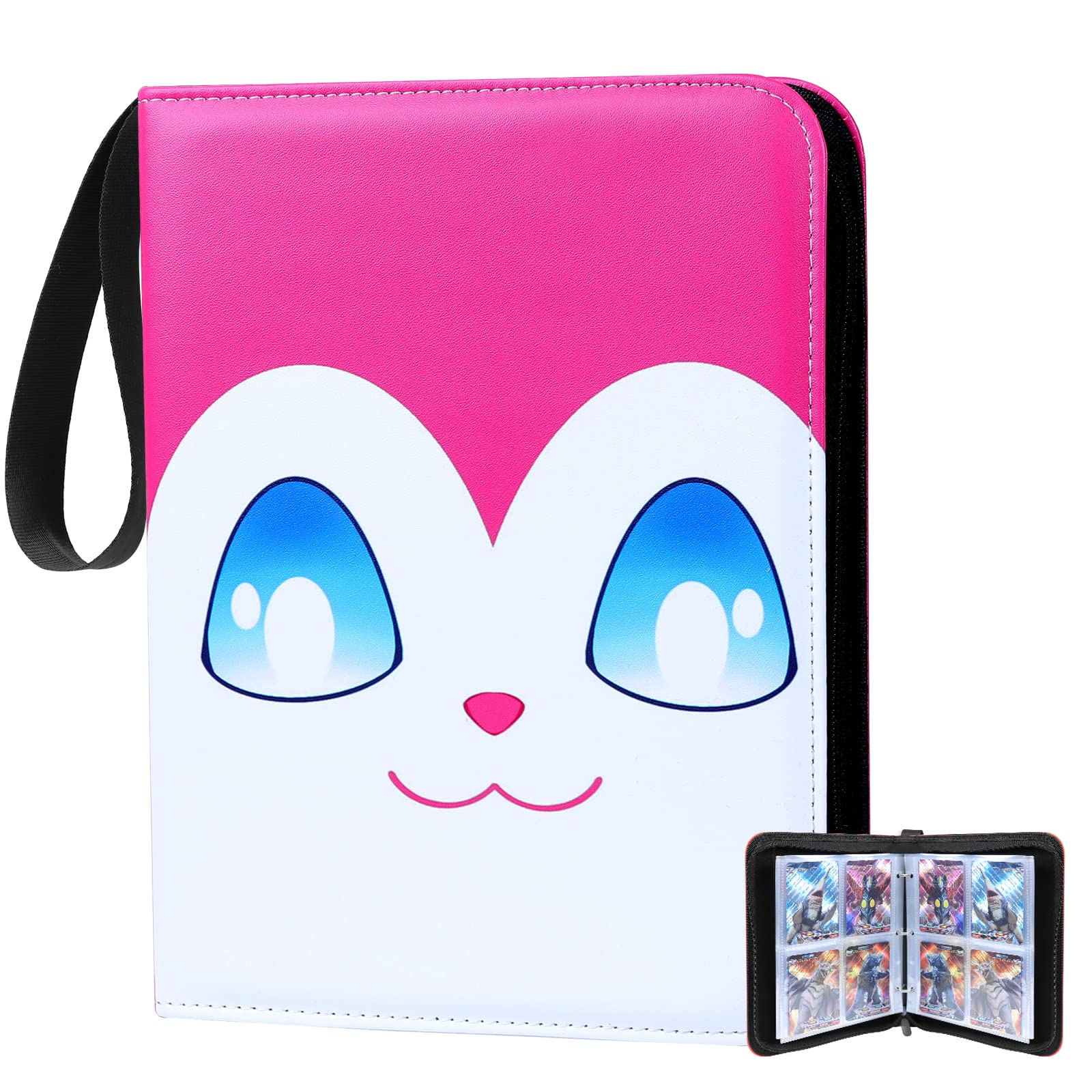 Amazon.com: XSIUOTIS for Girls Pokemon Cards Binder 440 Pockets, 55 Sleeves  Trading Card Case Holder Album Book(Pink) : Toys & Games
