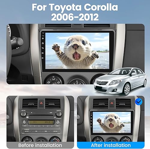 Miniatura 3 de 2+64G Radio de coche para Toyota Corolla 2006-2012, pantalla táctil Android estéreo de coche con Apple Carplay inalámbrico y Android AutoWiFi1080P