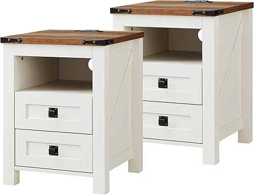 Miniatura 12 de T4TREAM Cómoda de 6 cajones estilo granja para dormitorio, cómoda rústica de madera amplia, organizador de cómodas de almacenamiento para Roble