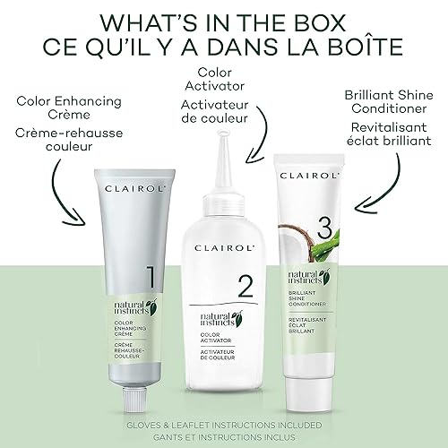 Miniatura 7 de Clairol Natural Instincts - Tinte semipermanente para el cabello, color castaño cálido oscuro 4W, paquete de 2 unidades