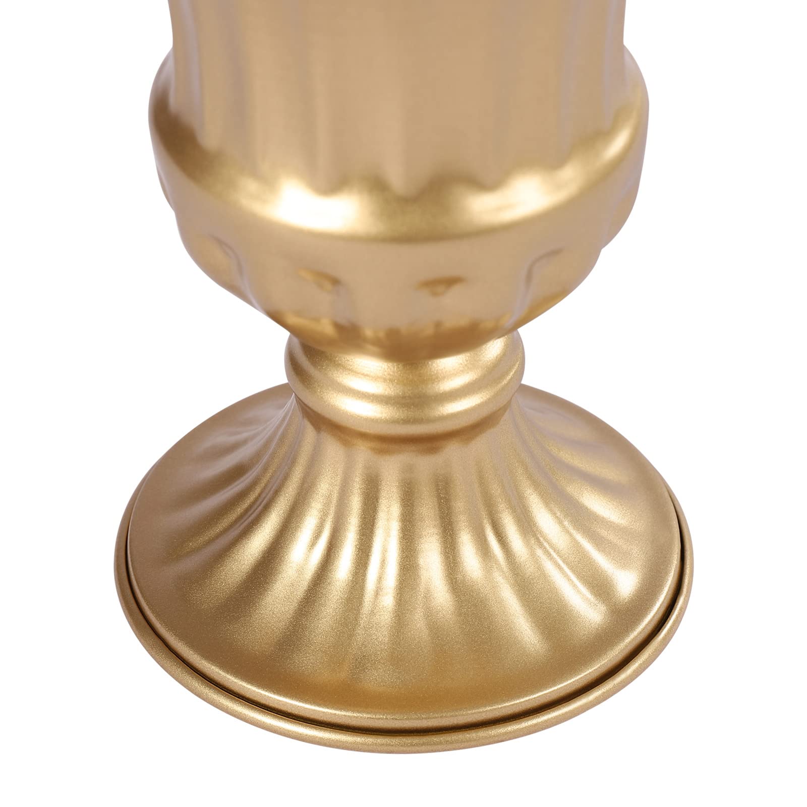 10 piezas de jarrón dorado, decoración de mesa central, jarrón de trompeta de metal, base de hierro fundido, urna, arreglos florales, maceteros, decoración, centros de mesa, decoraciones for fiestas