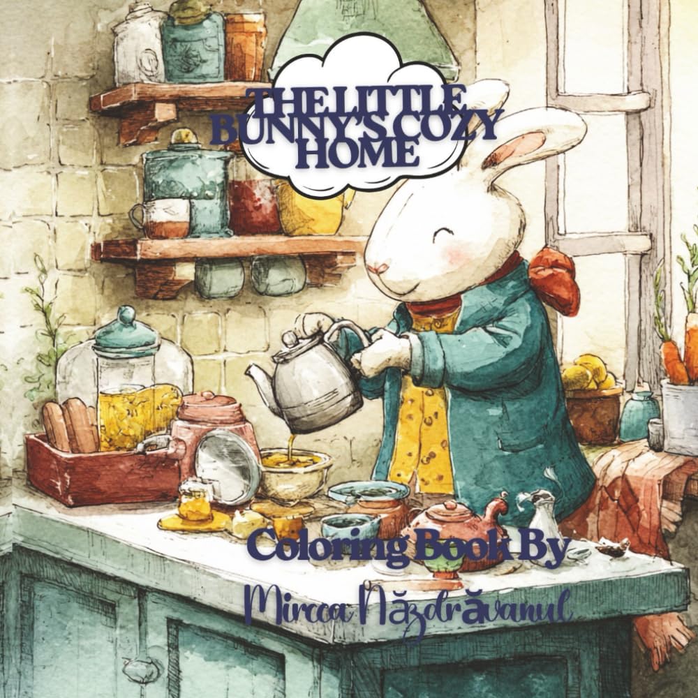 The Little Bunny’s Cozy Home: A Cute and Adorable Coloring Book for Kids Ages 4–8