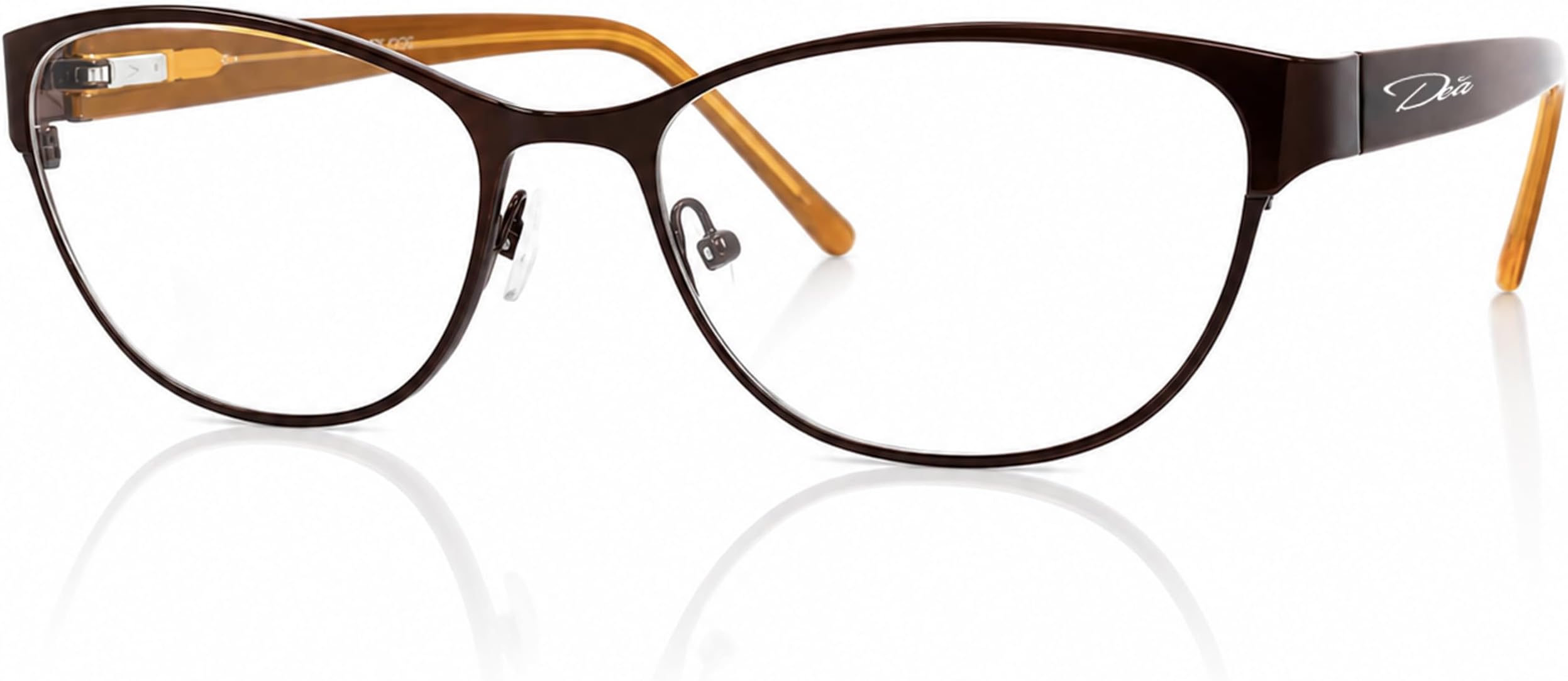 FATHEADZ DEA Non-Prescription Glasses for Women, Lightweight Optical Frame with Spring Hinges