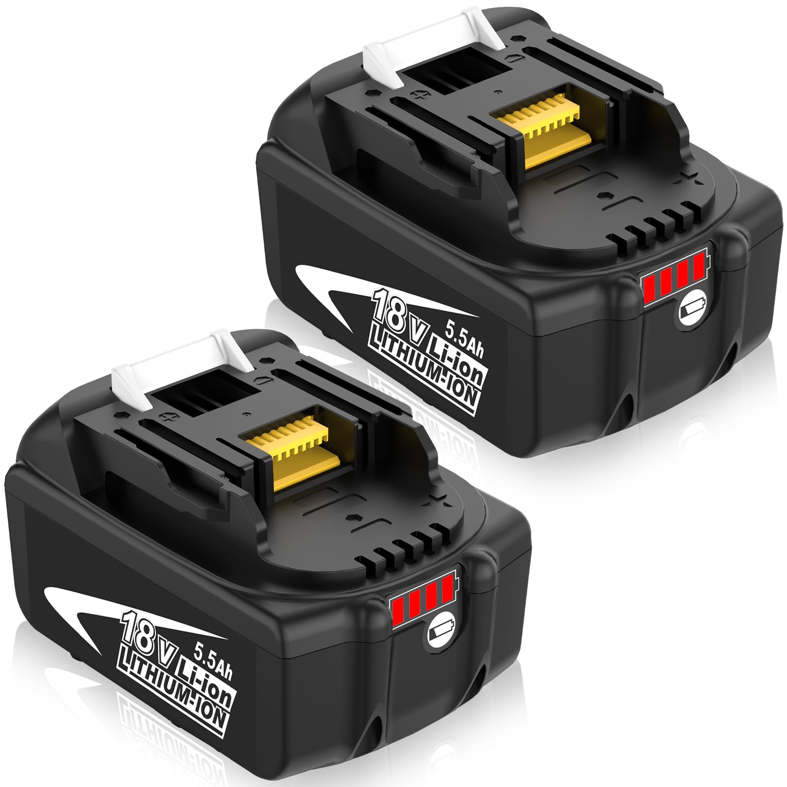 2 × Rechange pour Makita Batterie 18V 5.5Ah